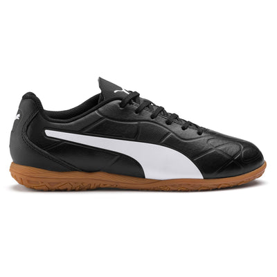 Puma Monarch Junior Futsal Shoes - Black/White_105727_01