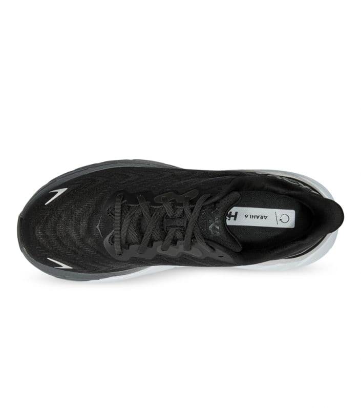 Hoka Mens Arahi 6 Running Shoe - Black/White