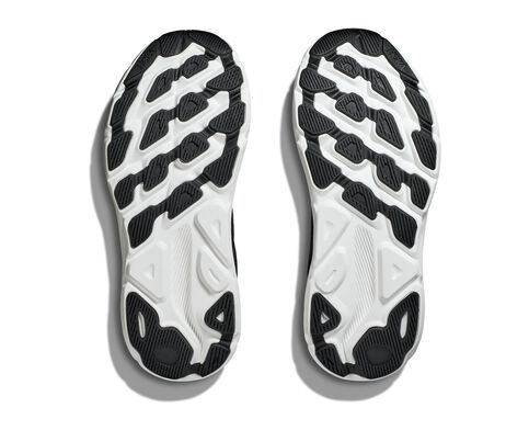 Hoka Mens Clifton 9 Wide Running Shoe - Black/White