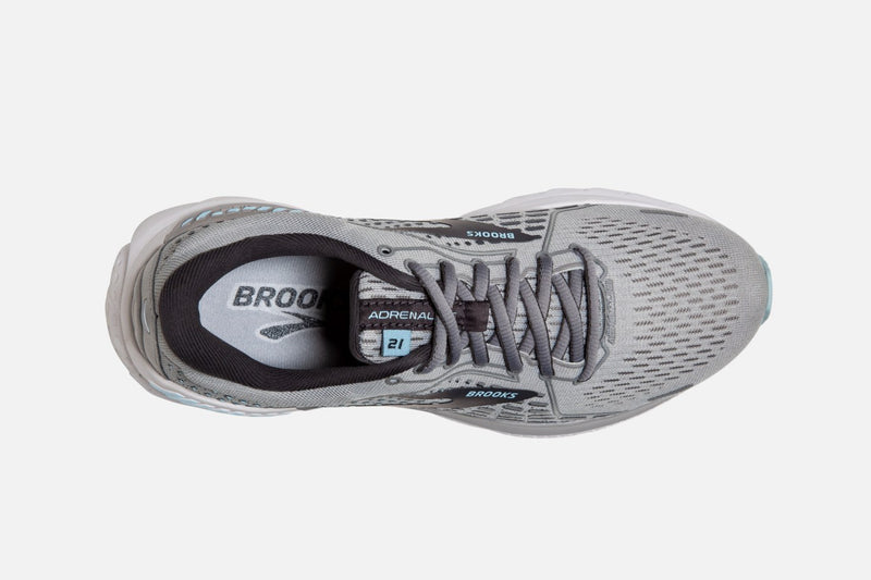 Brooks Adrenaline GTS 21 D Womens Running Shoe - Oyster/Alloy/Light Blue_120329 1D 061