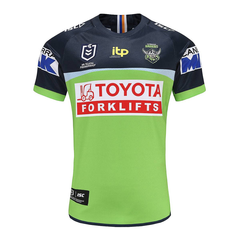 ISC Adults Canberra Raiders 2022 Home Jersey - Green/Navy