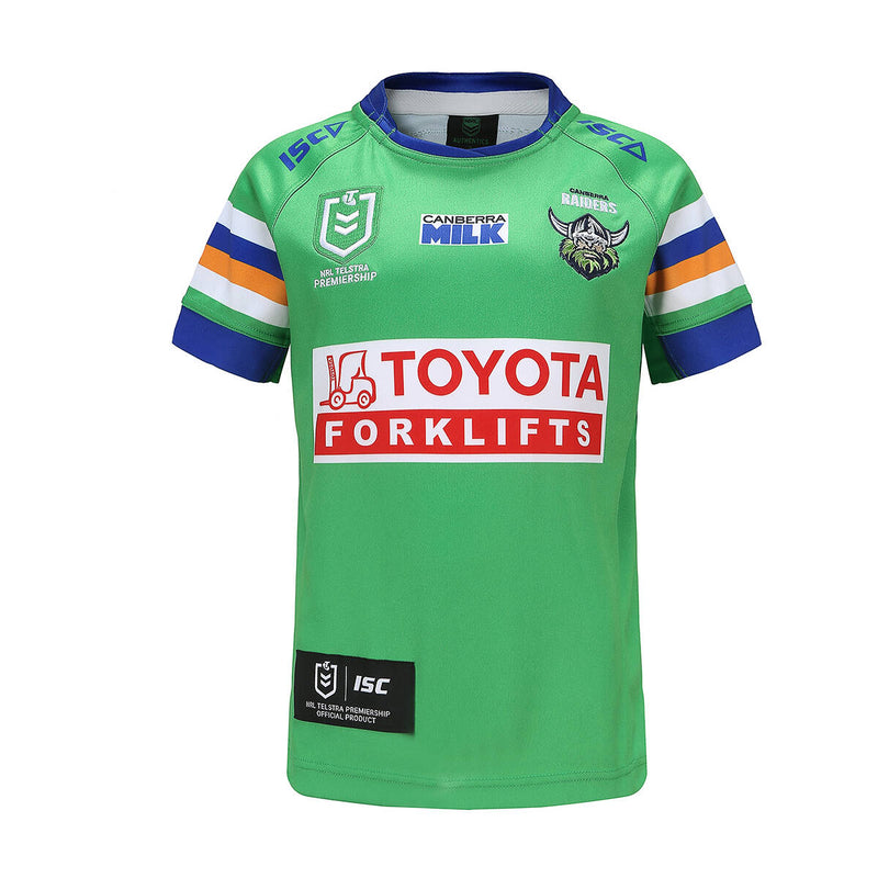 ISC Canberra Raiders 2023 Kids Home Jersey - Green/Royal