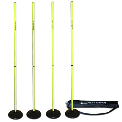 Alpha Gear Plastic Turf Base Speed Poles - Yellow_4PKPOLETURF