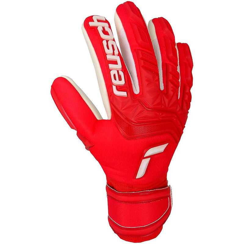 Reusch Attrakt Grip Finger Support GK Gloves - Red/White