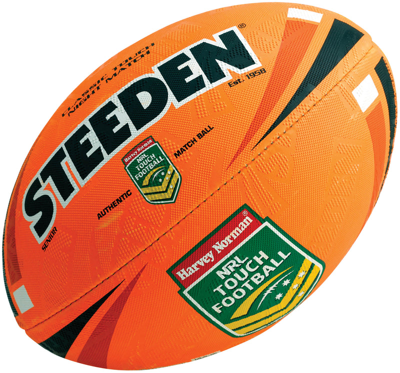 Steeden Classic Touch Night Touch Football - Fluro/White_16862