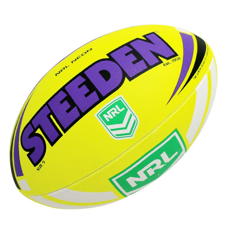 Steeden NRL Neon Ball - Purple