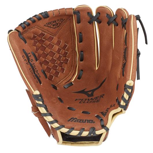 Mizuno Prospect Powerclose 11.5 Inch Baseball LHT Fielders Glove - Peanut/Black