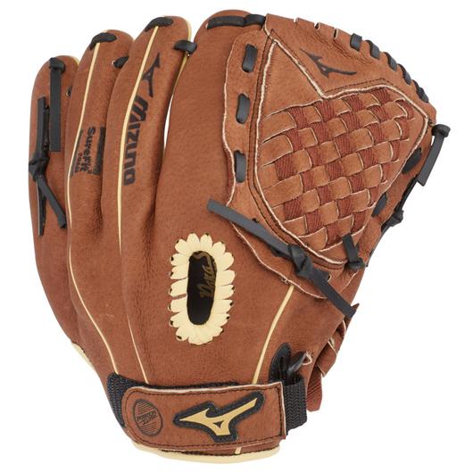 Mizuno Prospect Powerclose 11 Inch Baseball RHT Fielders Glove - Peanut/Black