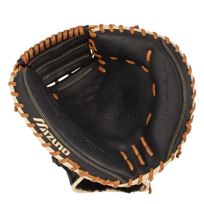 Mizuno Pro Select 33.5 Inch RHT Baseball Catchers Mitt - Black/Brown