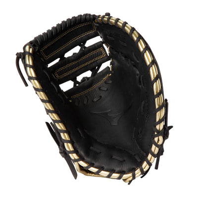 Mizuno MVP Prime SE 12.5 Inch Baseball RHT First Base Mitt - Black/Gold