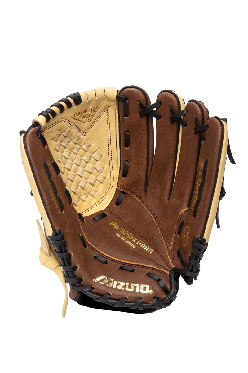 Mizuno Prospect Paraflex 11.5 Inch Baseball RHT Fielders Glove - Brown