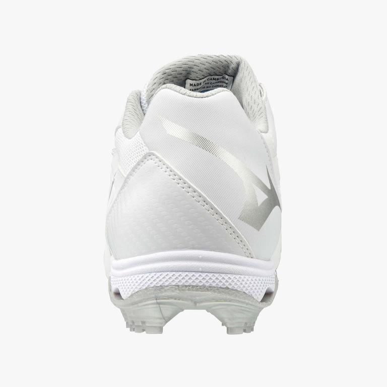 Mizuno Finch Elite 5 TPU Moulded Adult Baseball/Softball Cleat - White/White