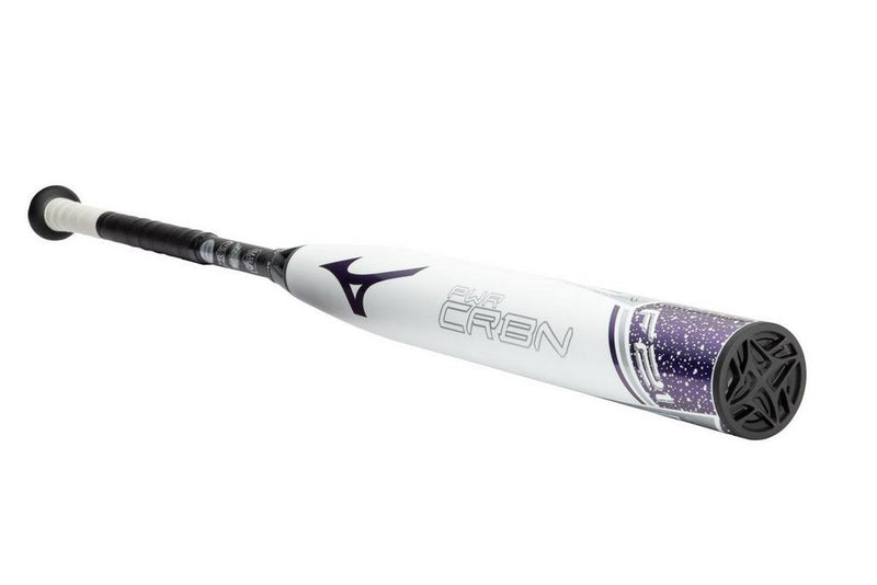 Mizuno F21 Pwr Carbon (-10) Composite Fastpitch Softball Bat - White/Purple