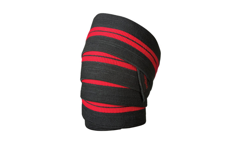 Harbinger 18 Inch Red Line Knee Wraps - Black/Red