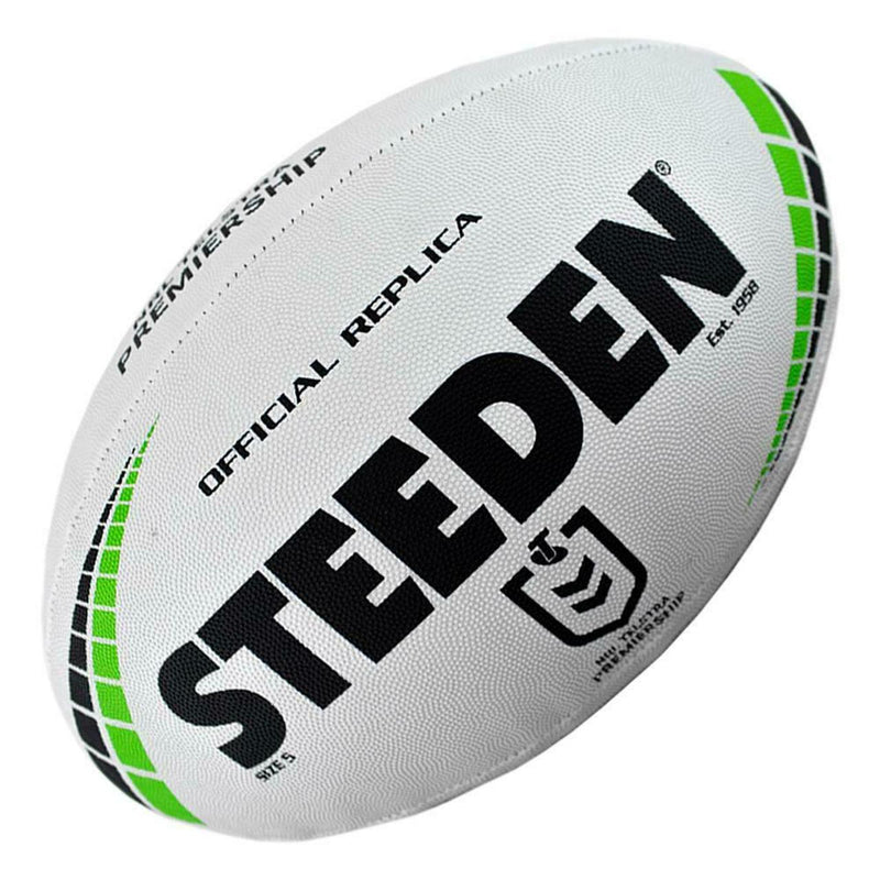21916-11_Steeden NRL Premiership Replica 11" Ball (2019) - White