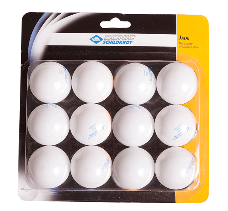 Donic 12 Pack Jade 40mm Table Tennis Balls - White_618081