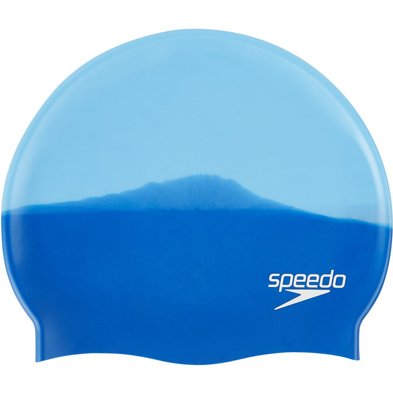 Speedo Multi Colour Silicone Swim Cap-Neon Blue/Japan Blue_8/06169B958