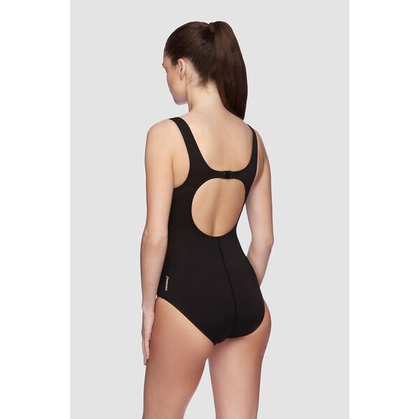 Speedo Womens Contour Clipback Swimsuit - Black