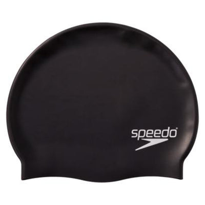 Speedo Plain Moulded Silicone Swim Cap - Black_8/709849097
