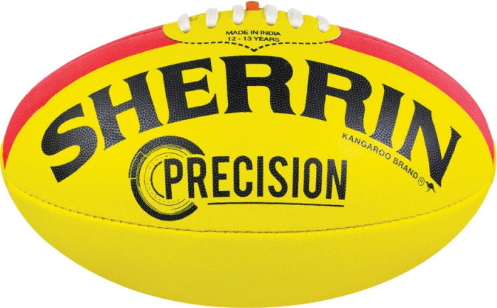 Sherrin Synthetic Precision Size 5 AFL Ball - Yellow_4252/KIK
