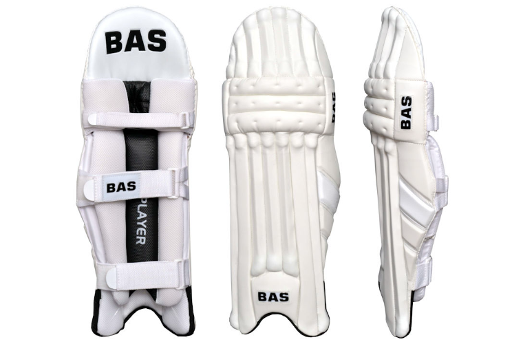 BAS Player Adult Right Hand Cricket Leg Guards - White/Black