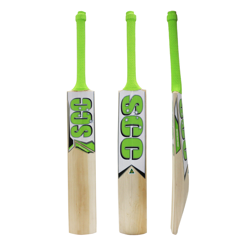 SCC Daniel Sams Elite Conqueror SH Cricket Bat Fluro Green