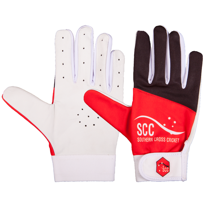 SCC Conqueror Slim Fit Indoor Cricket Glove-Red/Black_SCC100CONSF