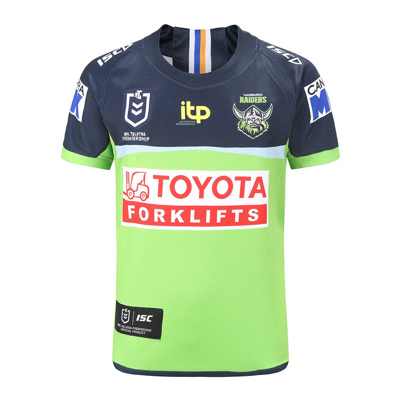 ISC Kids Canberra Raiders 2022 Home Jersey - Green/Navy