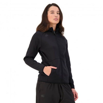 Canterbury Womens Vapodri FZ Tempo Hooded Sweat - Jet Black