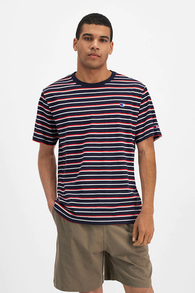 Champion Mens Ch Script Stripe Tee