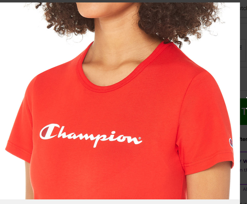 Champion Womens Script SS Tee - Red