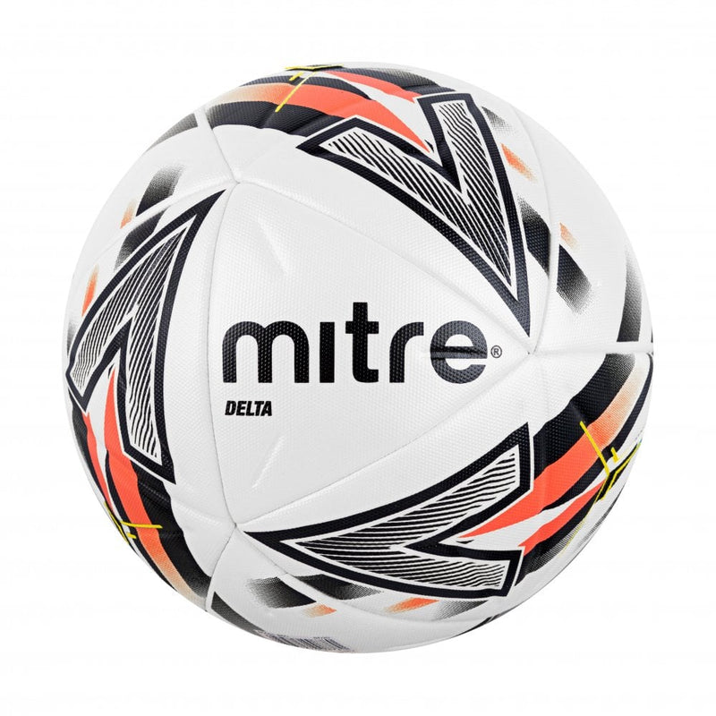 Mitre Delta One Soccer Ball - White/Black/Orange
