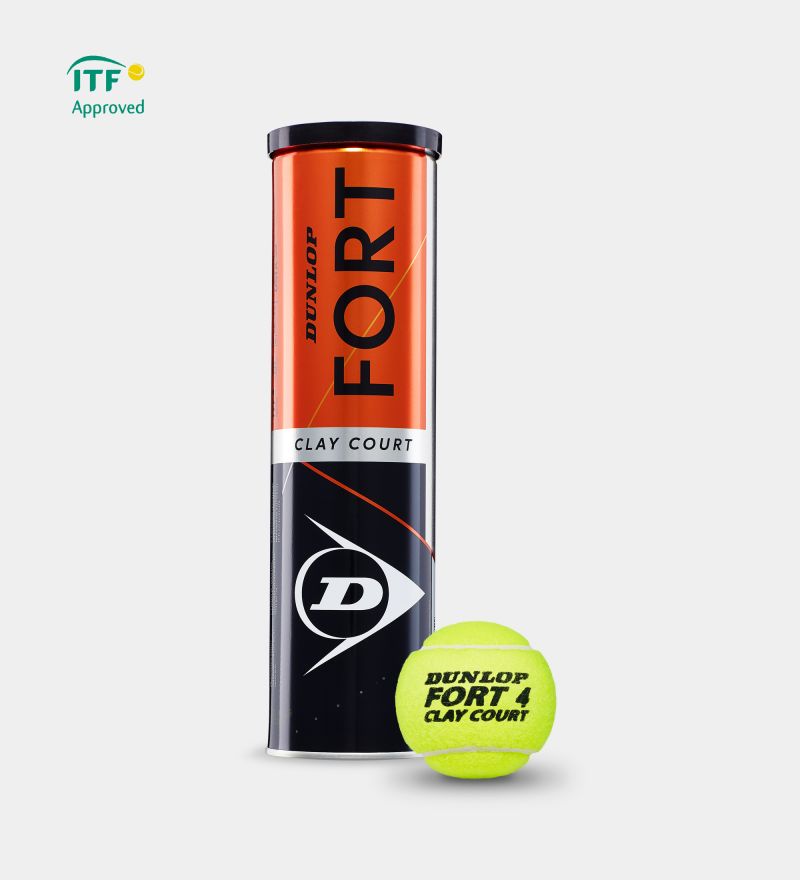 Dunlop Fort Clay Court 4 Ball Can Tennis Balls
