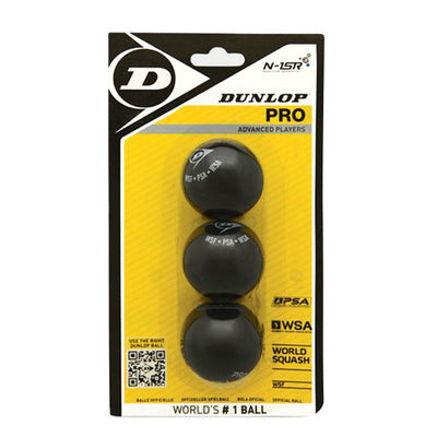 Dunlop Pro 3-Ball Squash Balls