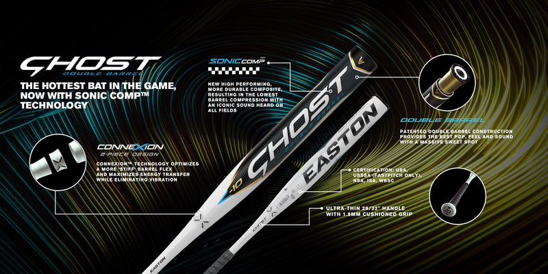 Easton 2022 Ghost Double Barrel Fastpitch Softball Bat, 33 inch -11