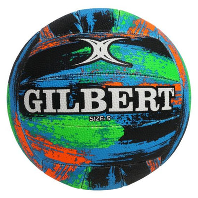 Gilbert Glam Neon Netball Size 5 -Gloss Black