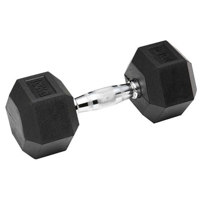 HCE Rubber Hex 10Kg Dumbbell