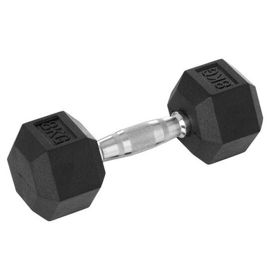 HCE Rubber Hex 8Kg Dumbbell