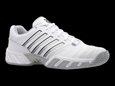 K-Swiss Bigshot 4 AC Mens Tennis Shoe - White/Highrise Silver