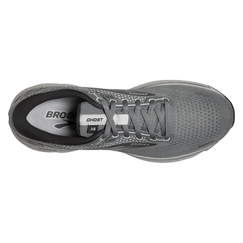 Brooks Mens Ghost 14 D Running Shoe - Grey