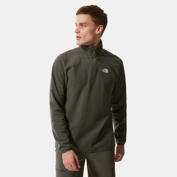 The North Face Mens 100 Glacier 1/4 Zip Top - New Taupe Green
