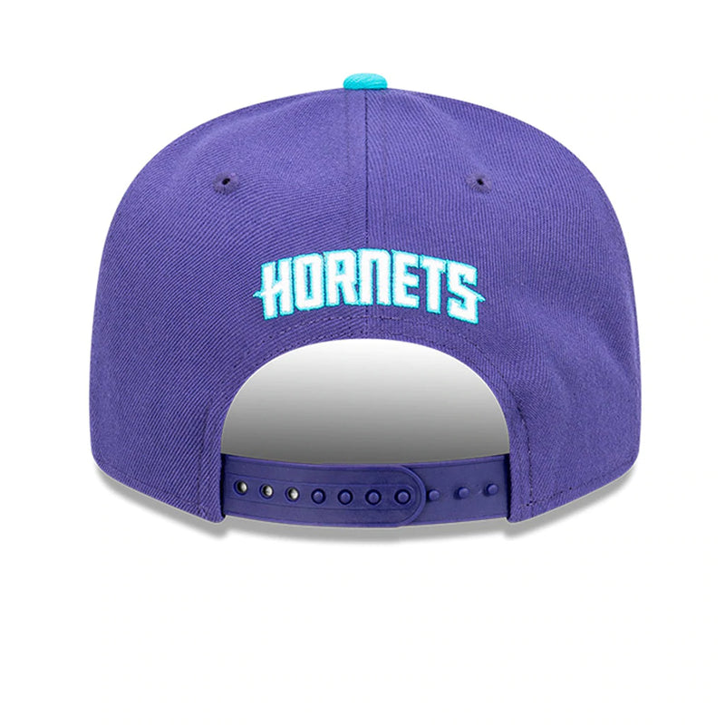 New Era 9Fifty Charlotte Hornets Retro Script Box Cap - Purple