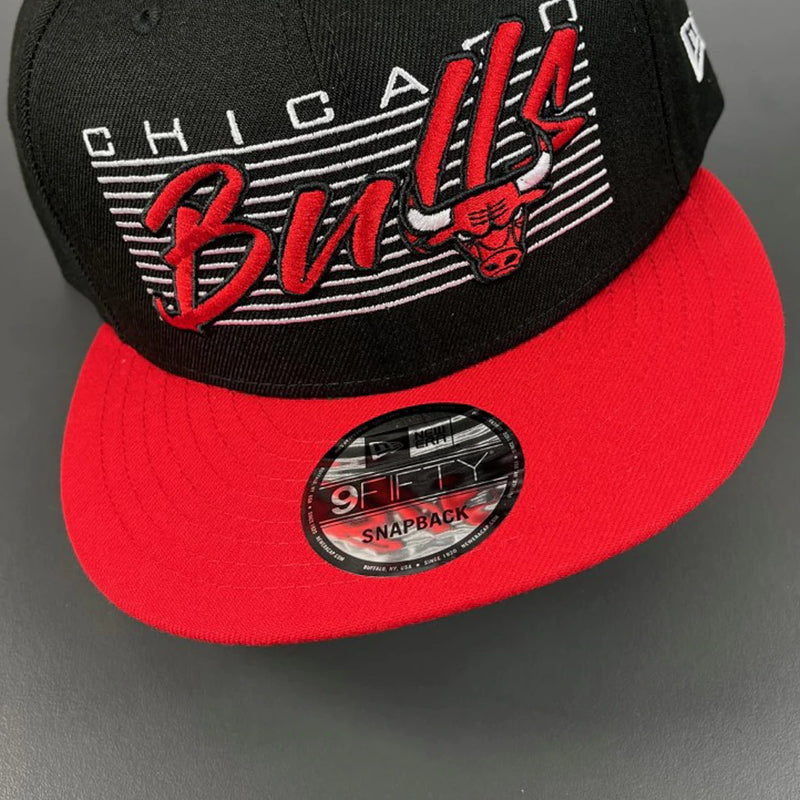 New Era 9Fifty Chicago Bulls Retro Script Box Cap - Black