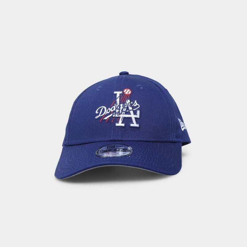 New Era Youth 9Forty LA Dodgers Double Logo Cap - Blue