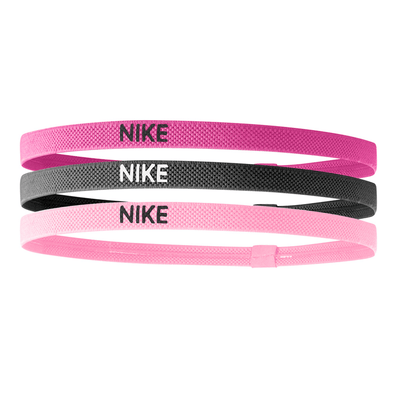 Nike 3 Pack Elastic Headbands - Spark Pink/Gridiron/Prism Pink