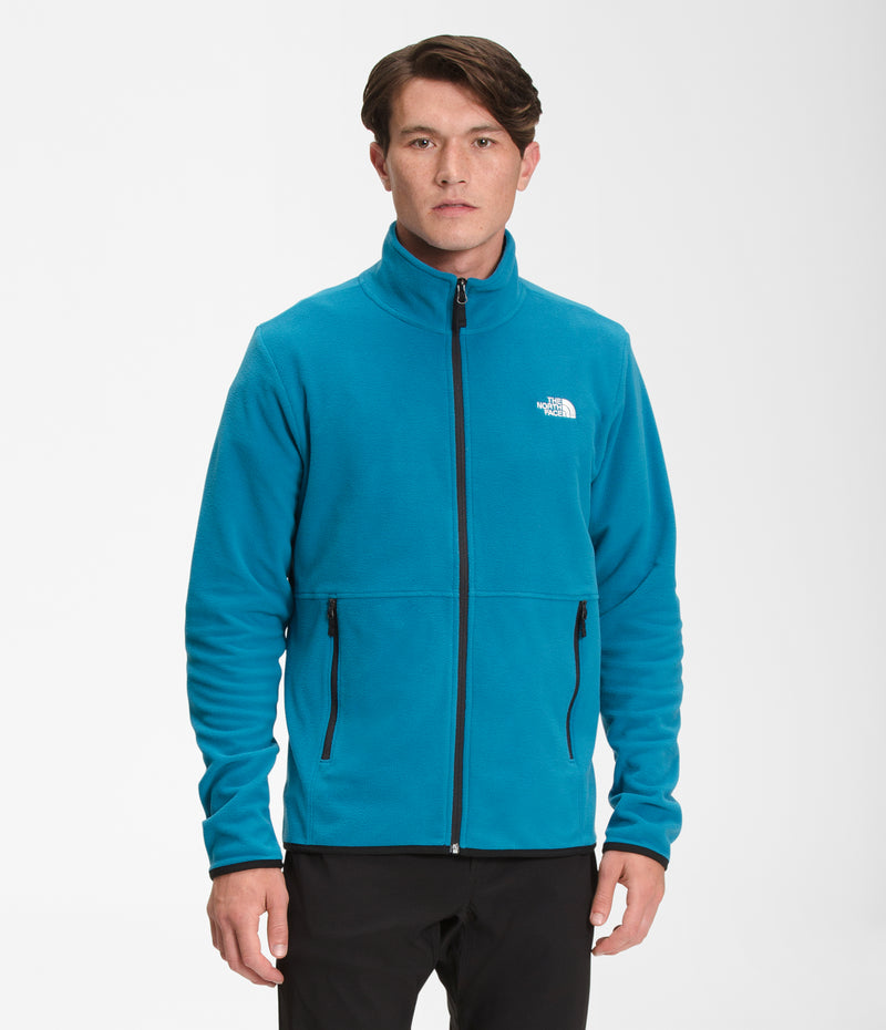 The North Face Mens TKA Glacier Fleece Full Zip Jacket - Banff Blue