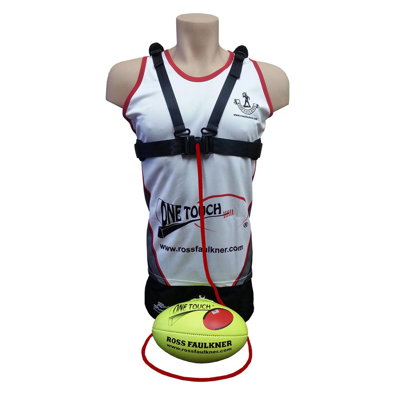 Ross Faulkner One Touch Size 4 Intermediate AFL Trainer - Red Cord
