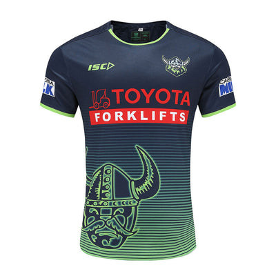 ISC Adults Canberra Raiders 2022 Run Out Tee - Navy/Green