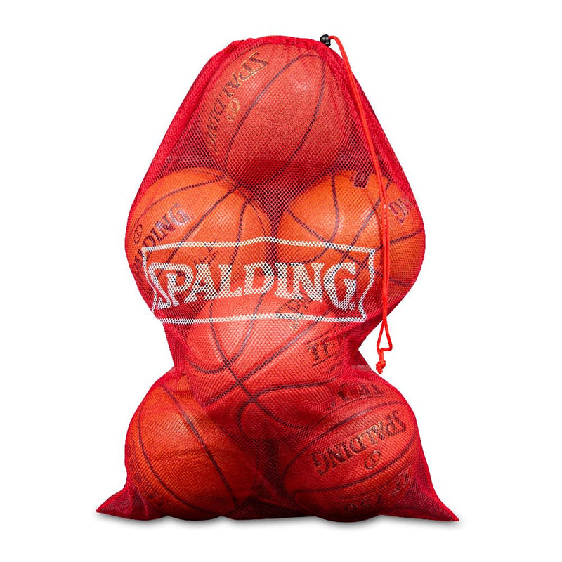 Spalding Mesh 7 Ball Carry Bag - Red/White