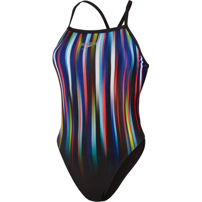 Speedo Womens Placement Digital Turnback One Piece